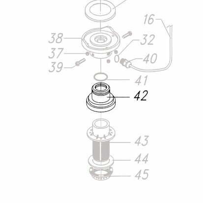 Teleco 06961 spare part Rubberen afdichting