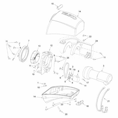 Teleco 10261 spare part Riemschijf