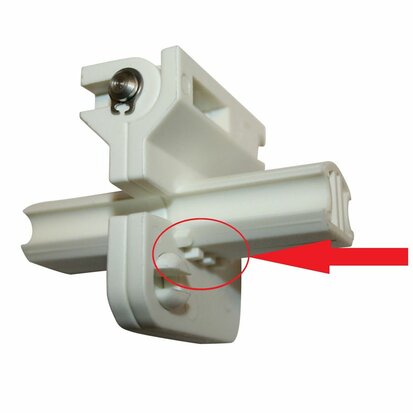 Travel Vision R6/R7 spare part Scharnier LNB Arm met ribbels