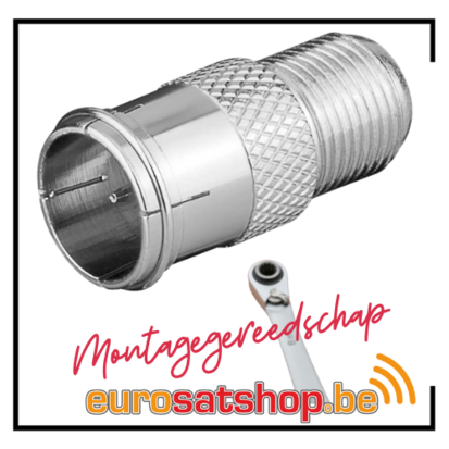 Coax-snelkoppeling - Coax Kabelverbinder: F-plug op F-connector